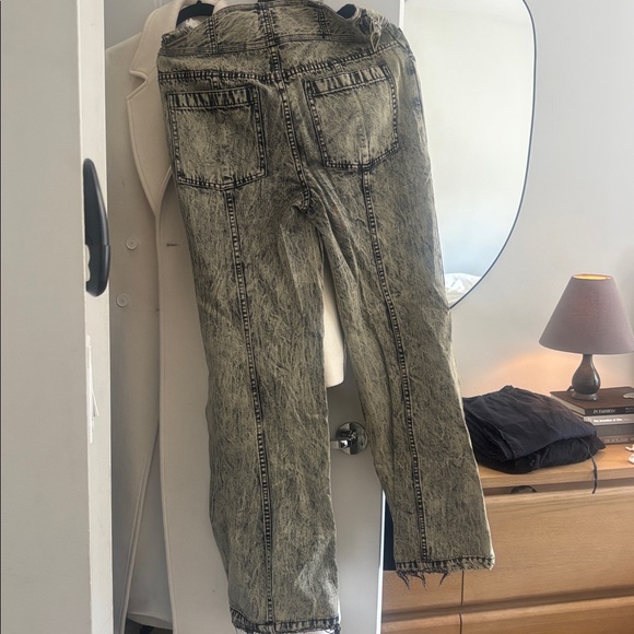 Ulla Johnson Black and Gray Acid Washed Pants - Picture 2 of 6